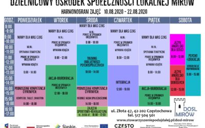 Harmonogram 10.08.2020