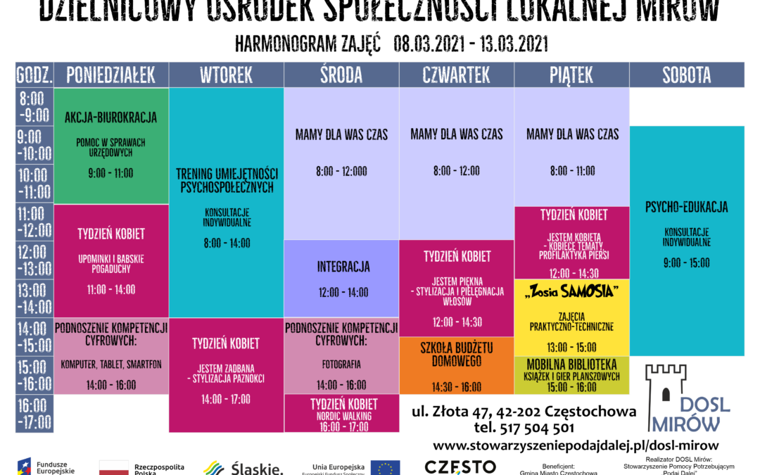 Harmonogram od 08.03.2021 r.
